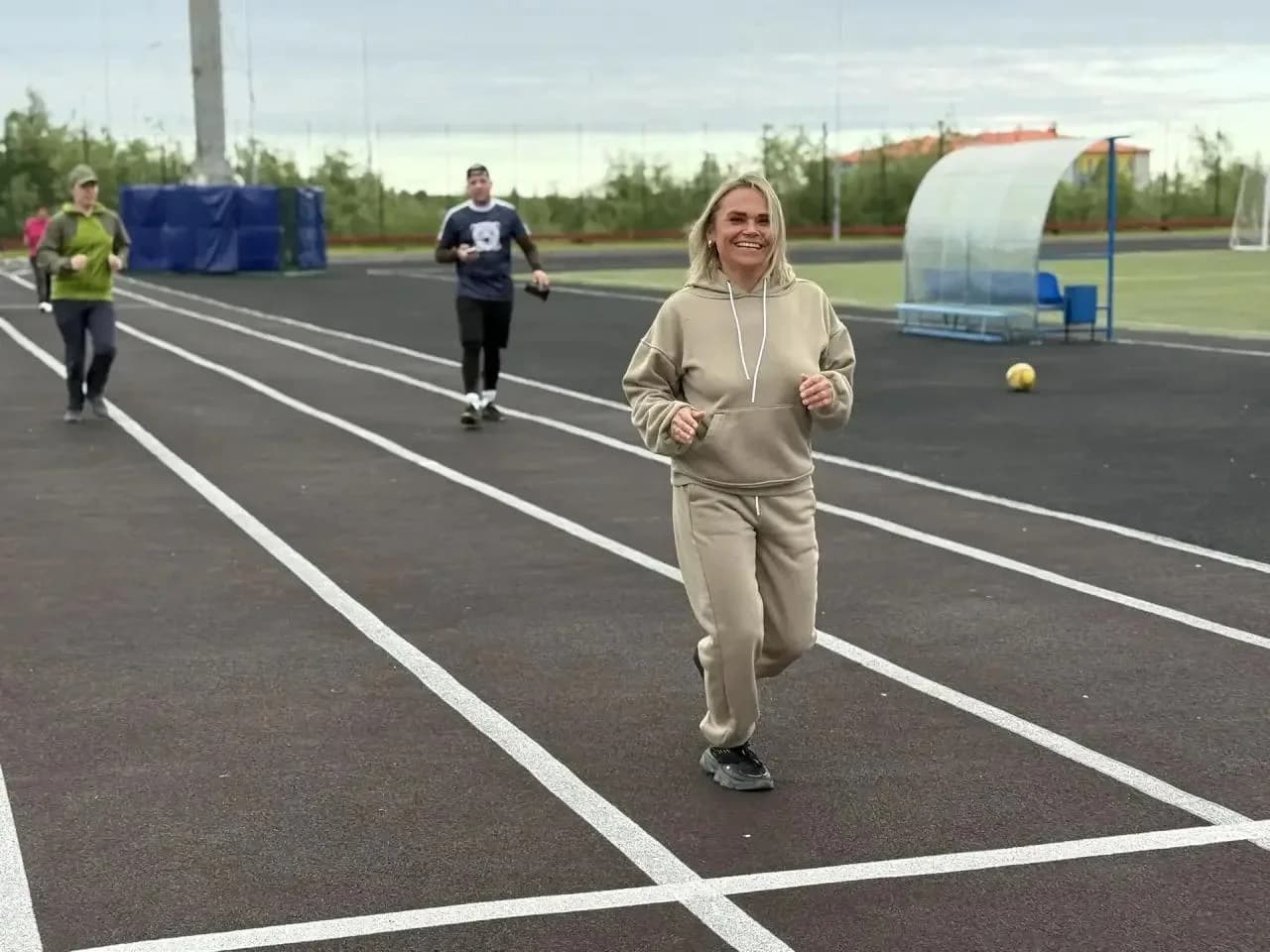 Елена Никишина из Лабытнанги на тренировке